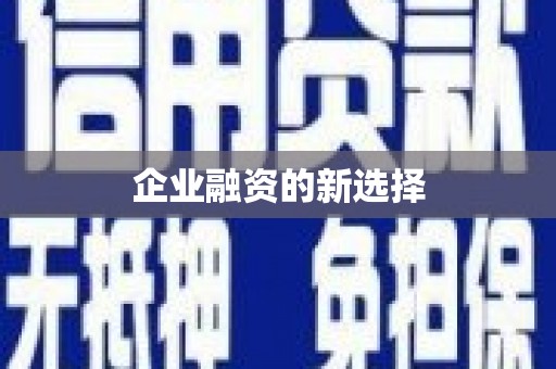 睢阳企业融资的新选择