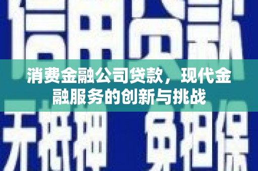 睢阳消费金融公司贷款，现代金融服务的创新与挑战