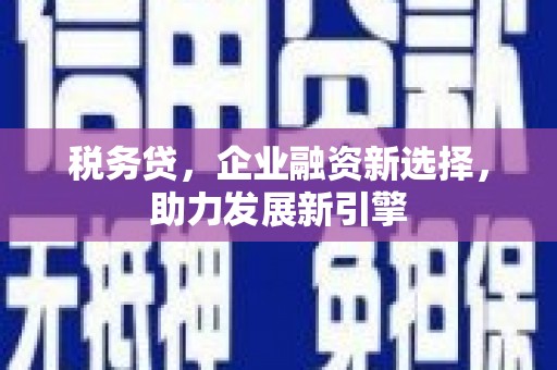睢阳税务贷，企业融资新选择，助力发展新引擎