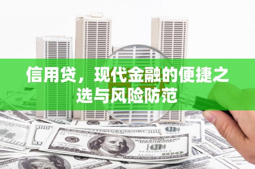 睢阳信用贷，现代金融的便捷之选与风险防范