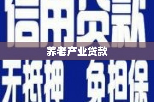 睢阳养老产业贷款