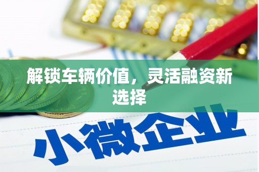 睢阳解锁车辆价值，灵活融资新选择